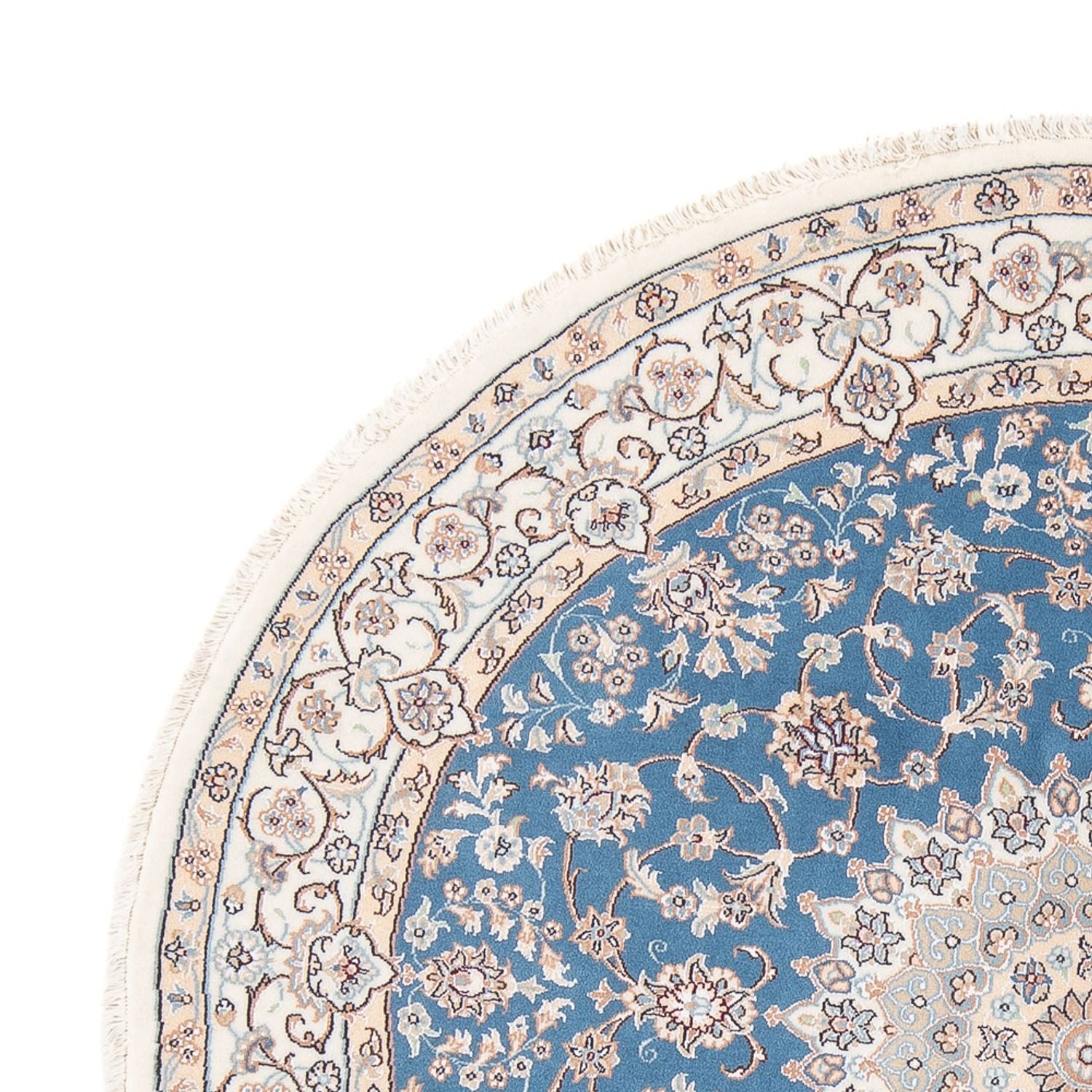 Tappeto Persero - Nain - Premio rotondo  - 154 x 151 cm - blu