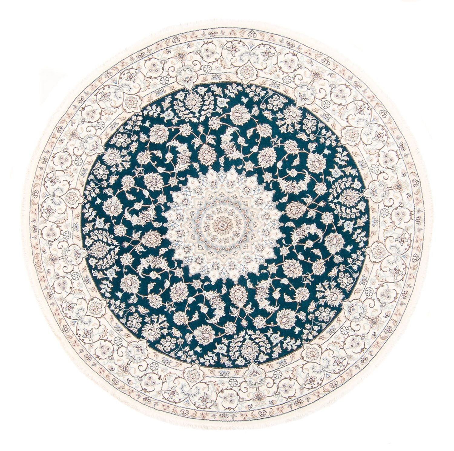 Tappeto Persero - Nain rotondo  - 200 x 200 cm - blu petrolio