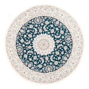 Tappeto Persero - Nain rotondo  - 200 x 200 cm - blu petrolio
