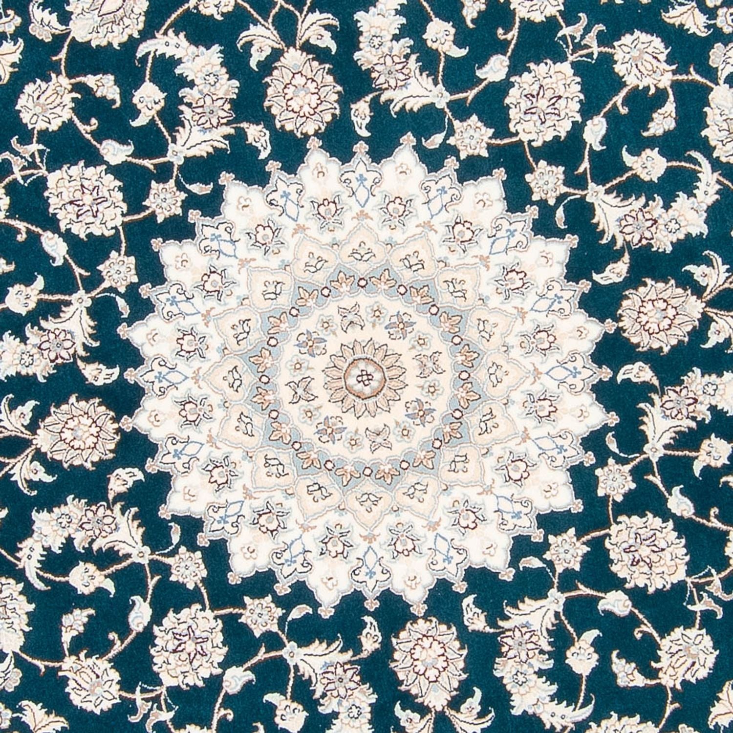 Tappeto Persero - Nain rotondo  - 200 x 200 cm - blu petrolio