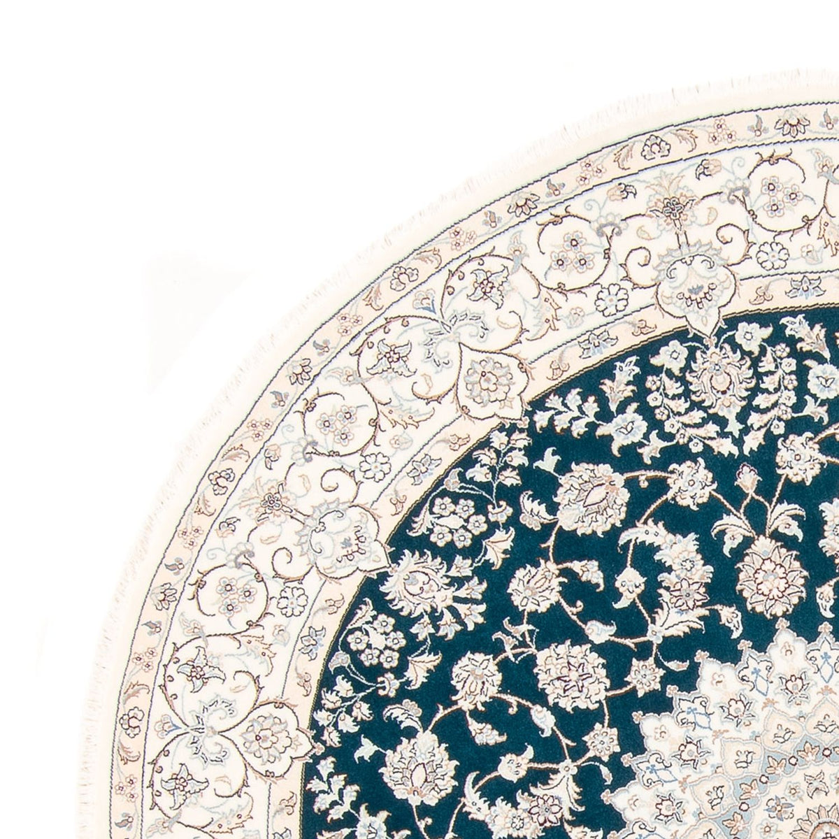 Tappeto Persero - Nain rotondo  - 200 x 200 cm - blu petrolio