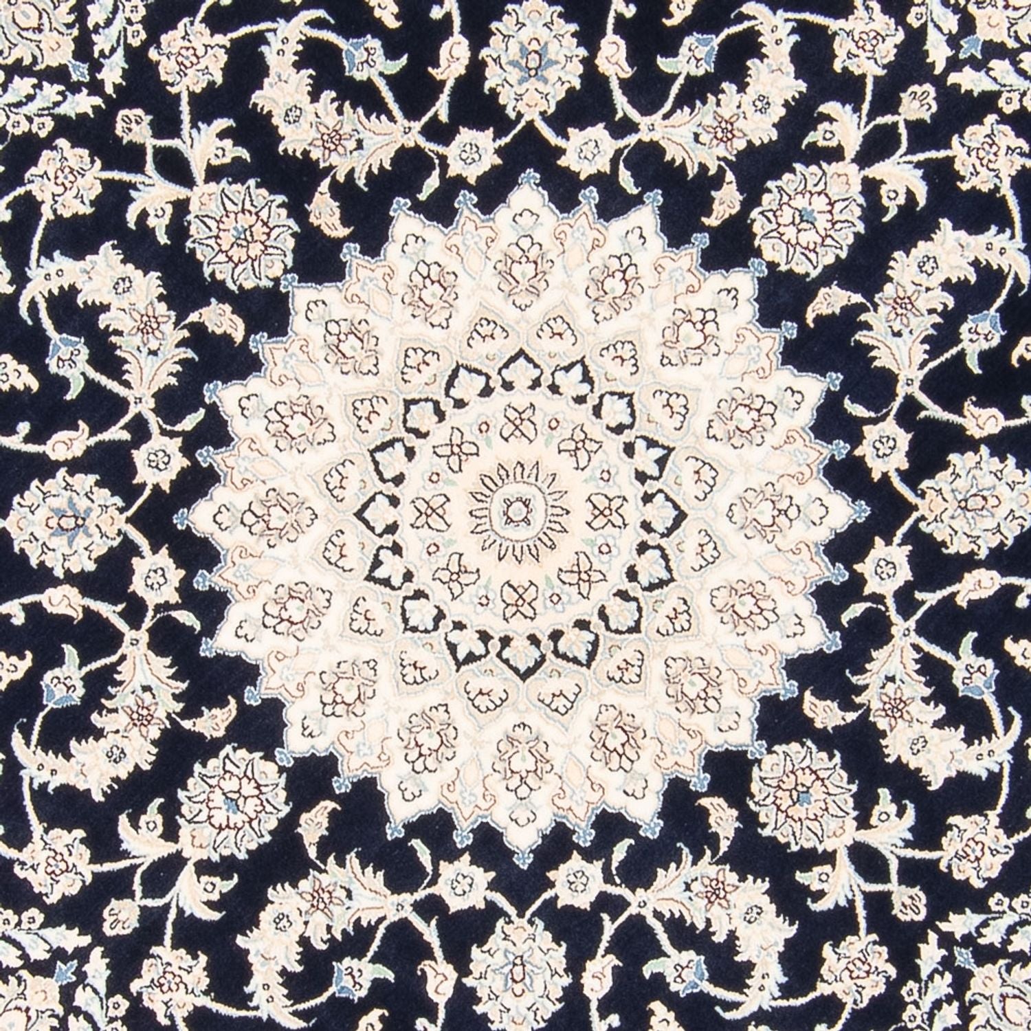 Tappeto Persero - Nain rotondo  - 204 x 195 cm - blu scuro