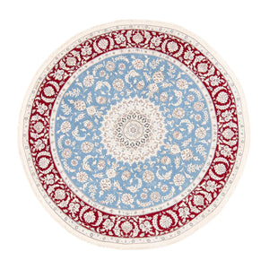 Tappeto Persero - Nain rotondo  - 200 x 200 cm - blu chiaro