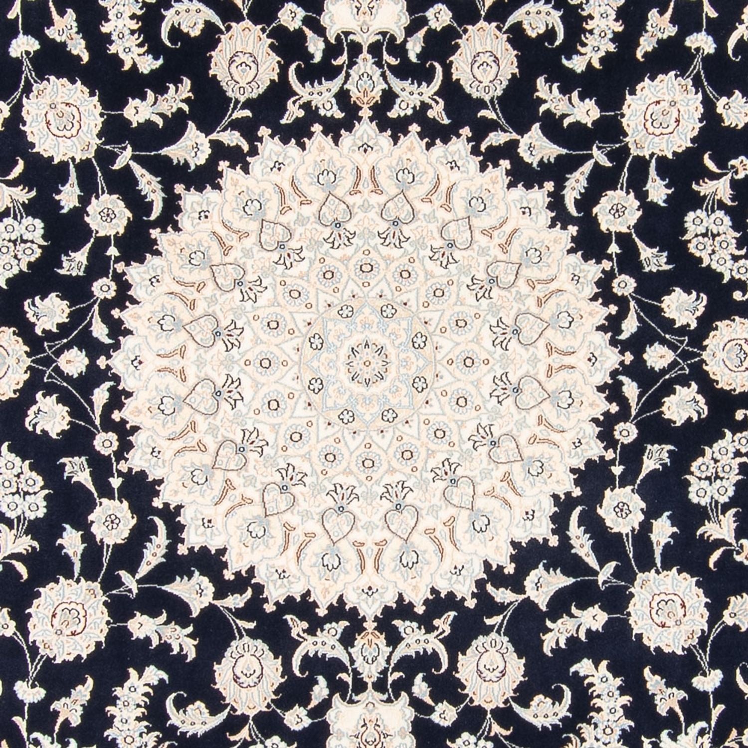 Tappeto Persero - Nain - 260 x 245 cm - blu scuro