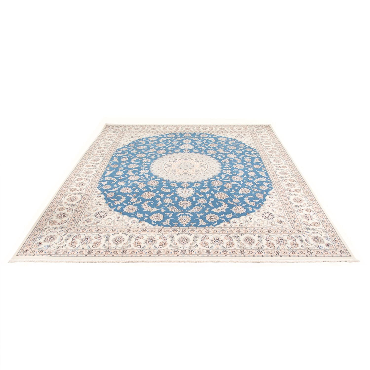 Tappeto Persero - Nain - Premio - 303 x 247 cm - blu chiaro