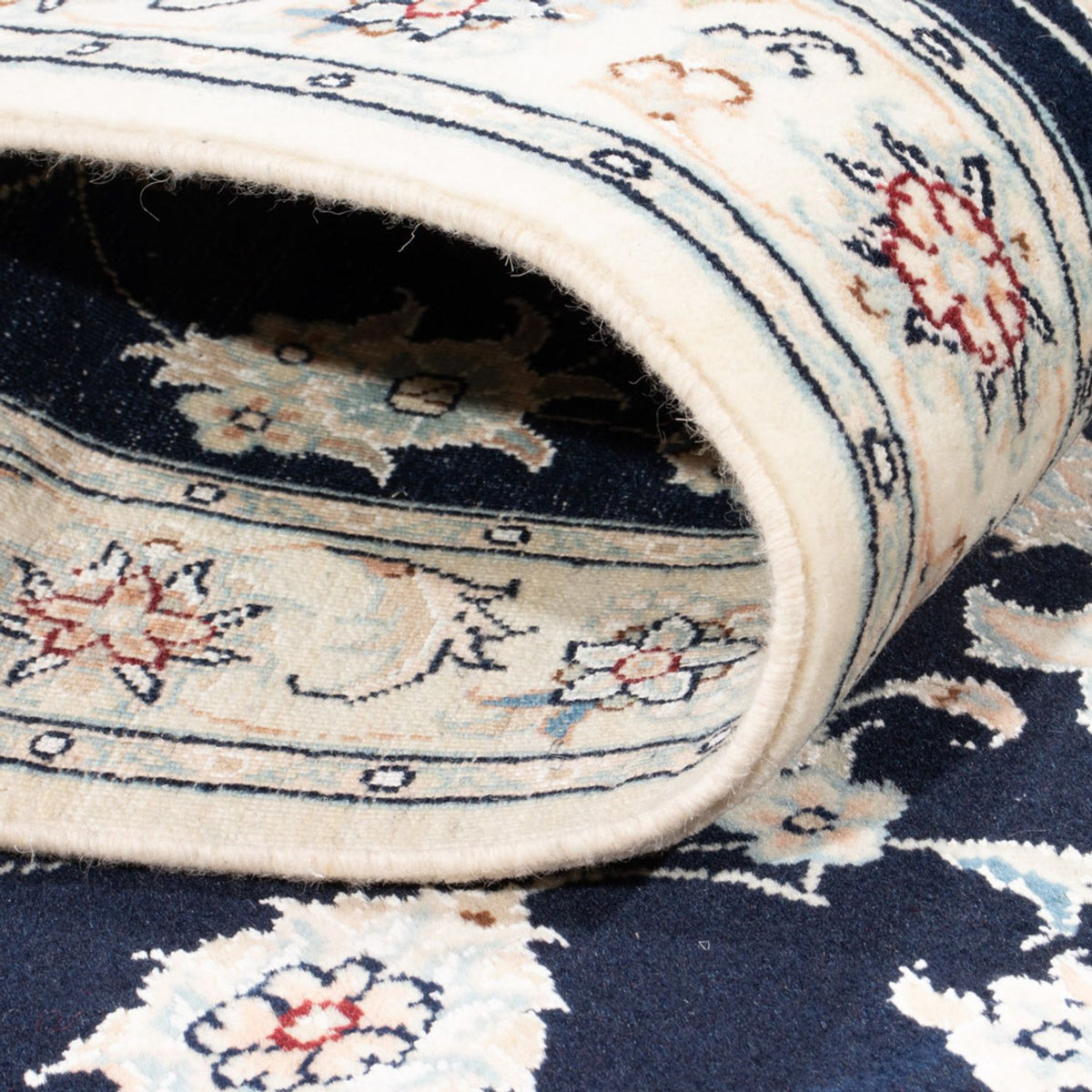 Tappeto corsia Tappeto Persero - Nain - Reale - 204 x 81 cm - blu scuro