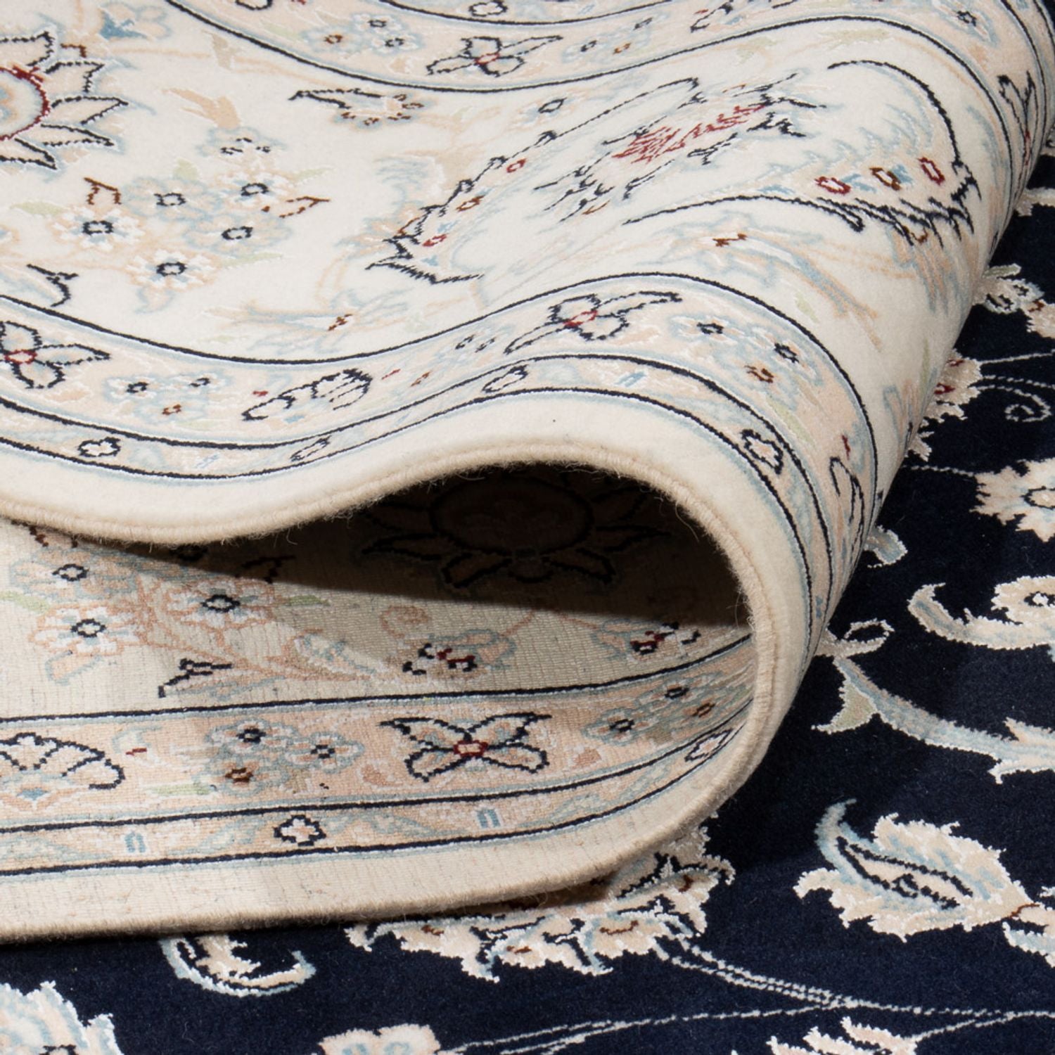 Tappeto Persero - Nain - 261 x 249 cm - blu scuro