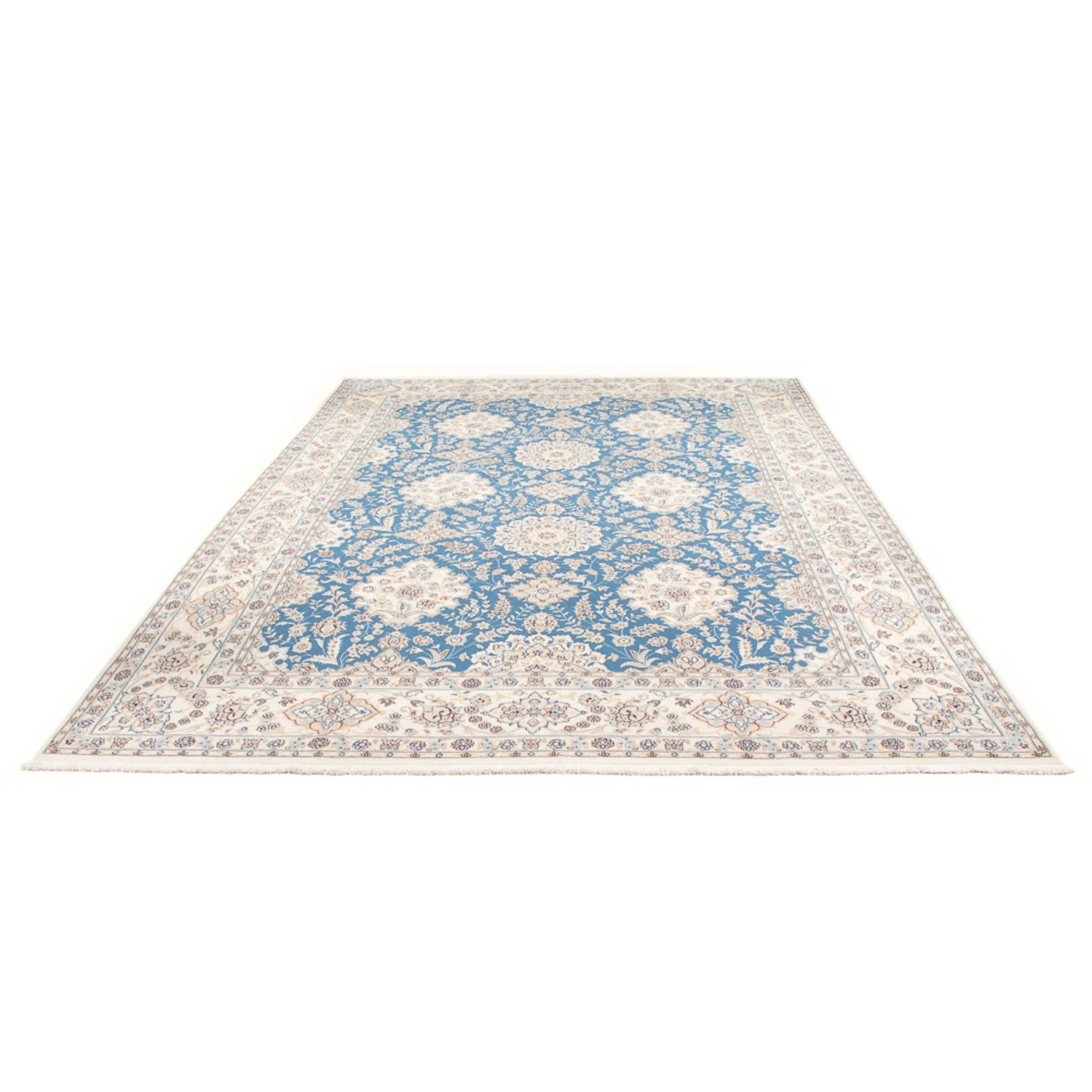 Tappeto Persero - Nain - Premio - 335 x 247 cm - blu chiaro