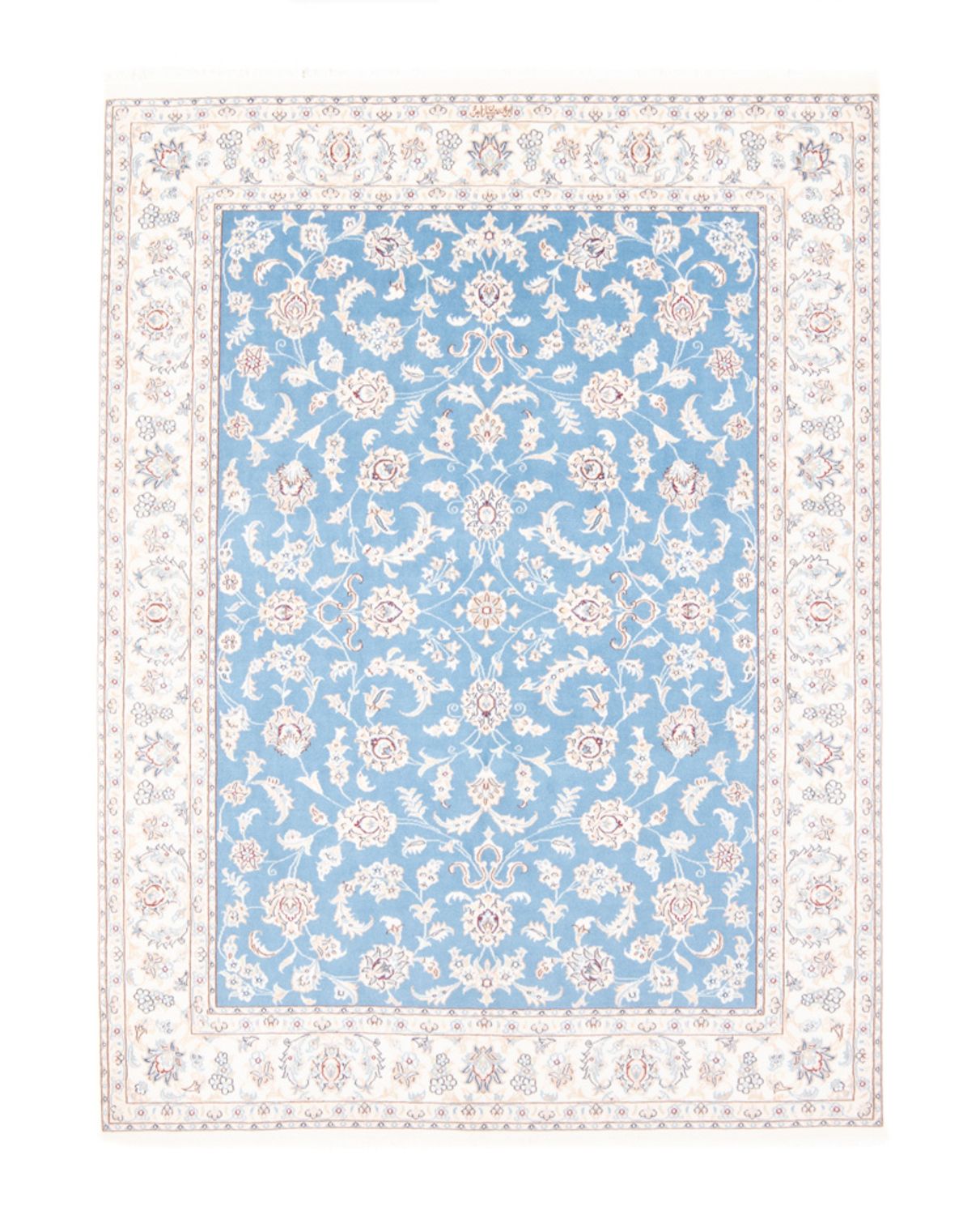Tappeto Persero - Nain - Reale - 196 x 150 cm - blu chiaro
