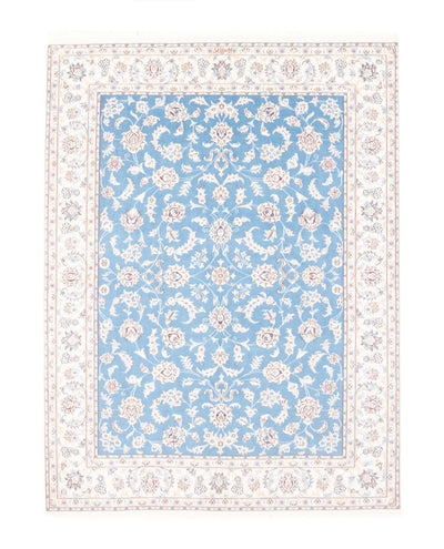 Nain - 9La Tappeto 150x196cm - Tappeto persiano - blu chiaro