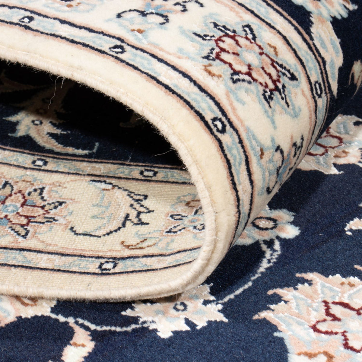 Tappeto corsia Tappeto Persero - Nain - Reale - 205 x 80 cm - blu scuro