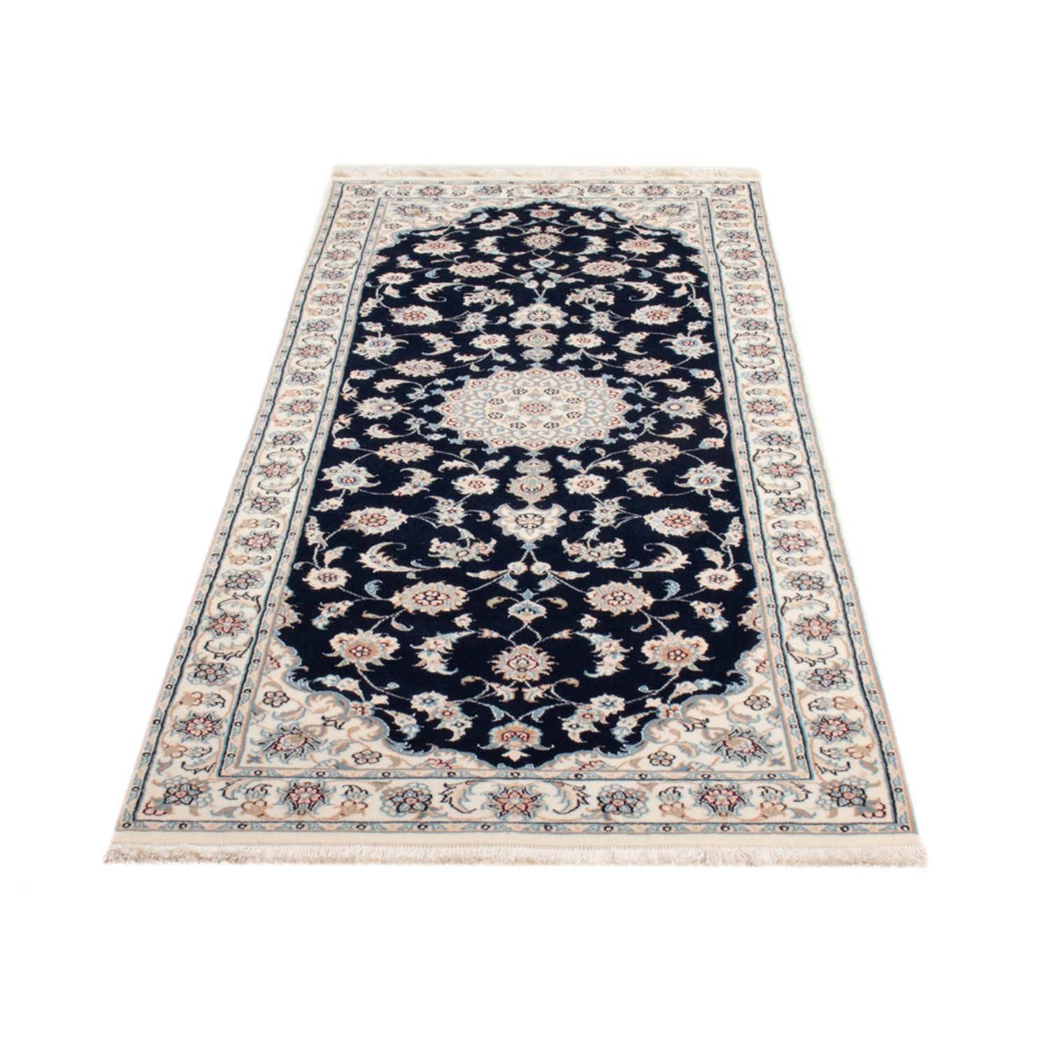 Tappeto corsia Tappeto Persero - Nain - Reale - 201 x 78 cm - blu scuro