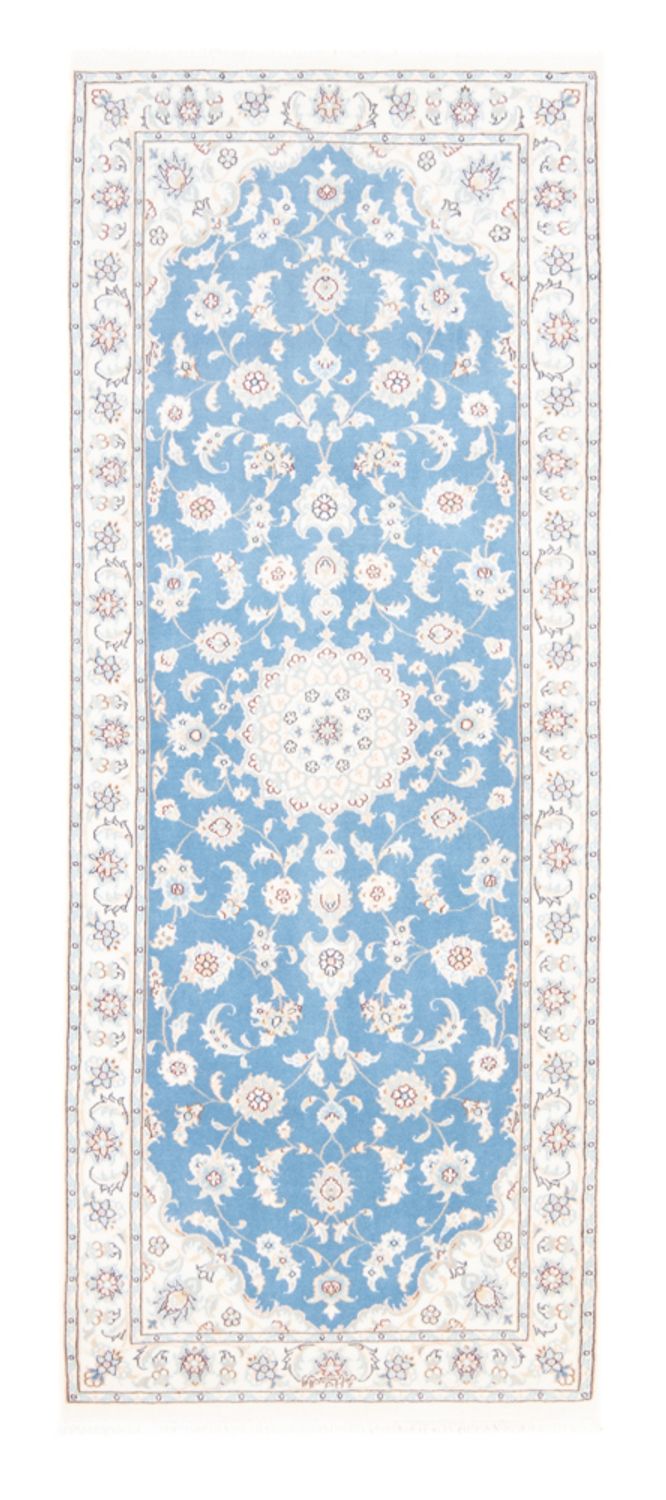 Tappeto corsia Tappeto Persero - Nain - Reale - 204 x 82 cm - blu chiaro