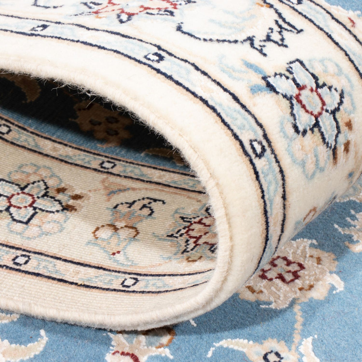 Tappeto corsia Tappeto Persero - Nain - Reale - 204 x 82 cm - blu chiaro