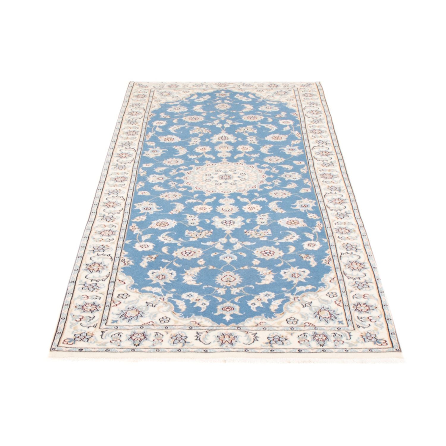 Tappeto corsia Tappeto Persero - Nain - Reale - 204 x 82 cm - blu chiaro