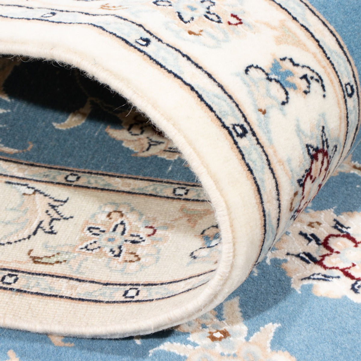 Tappeto corsia Tappeto Persero - Nain - Reale - 200 x 80 cm - blu chiaro