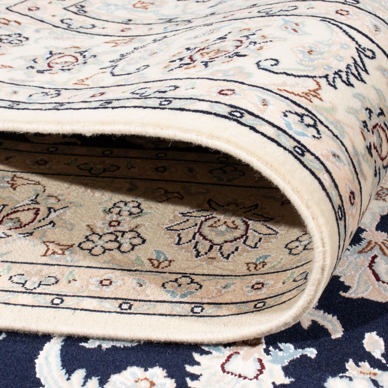 Tappeto Persero - Nain - Premio - 205 x 148 cm - blu scuro