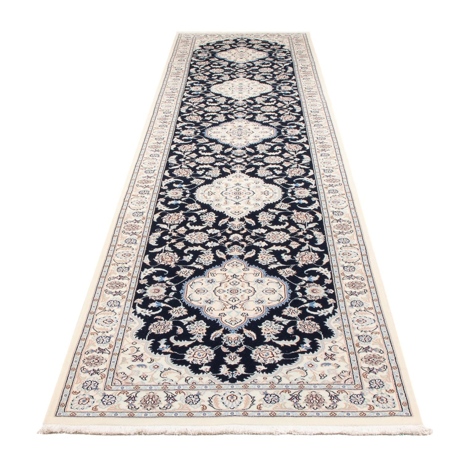 Tappeto corsia Tappeto Persero - Nain - Premio - 388 x 88 cm - blu scuro