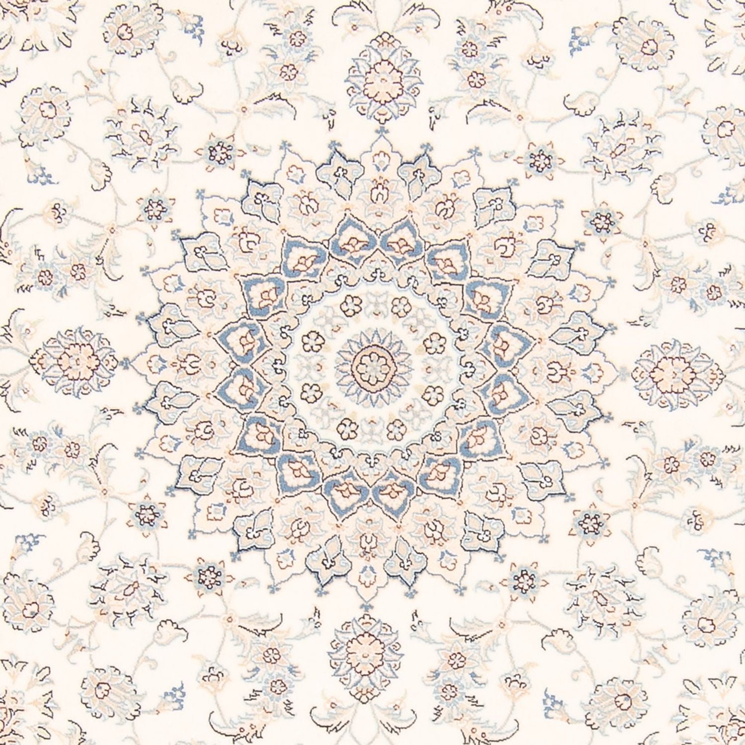 Tappeto Persero - Nain rotondo  - 197 x 196 cm - crema