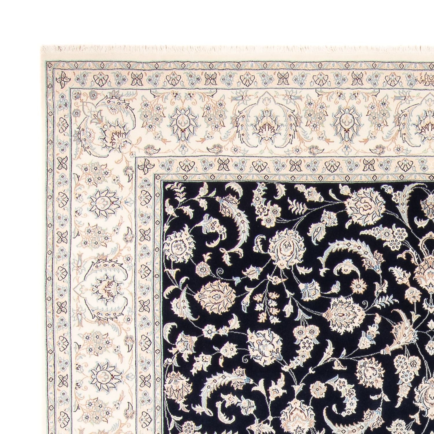 Tappeto Persero - Nain - 265 x 247 cm - blu scuro