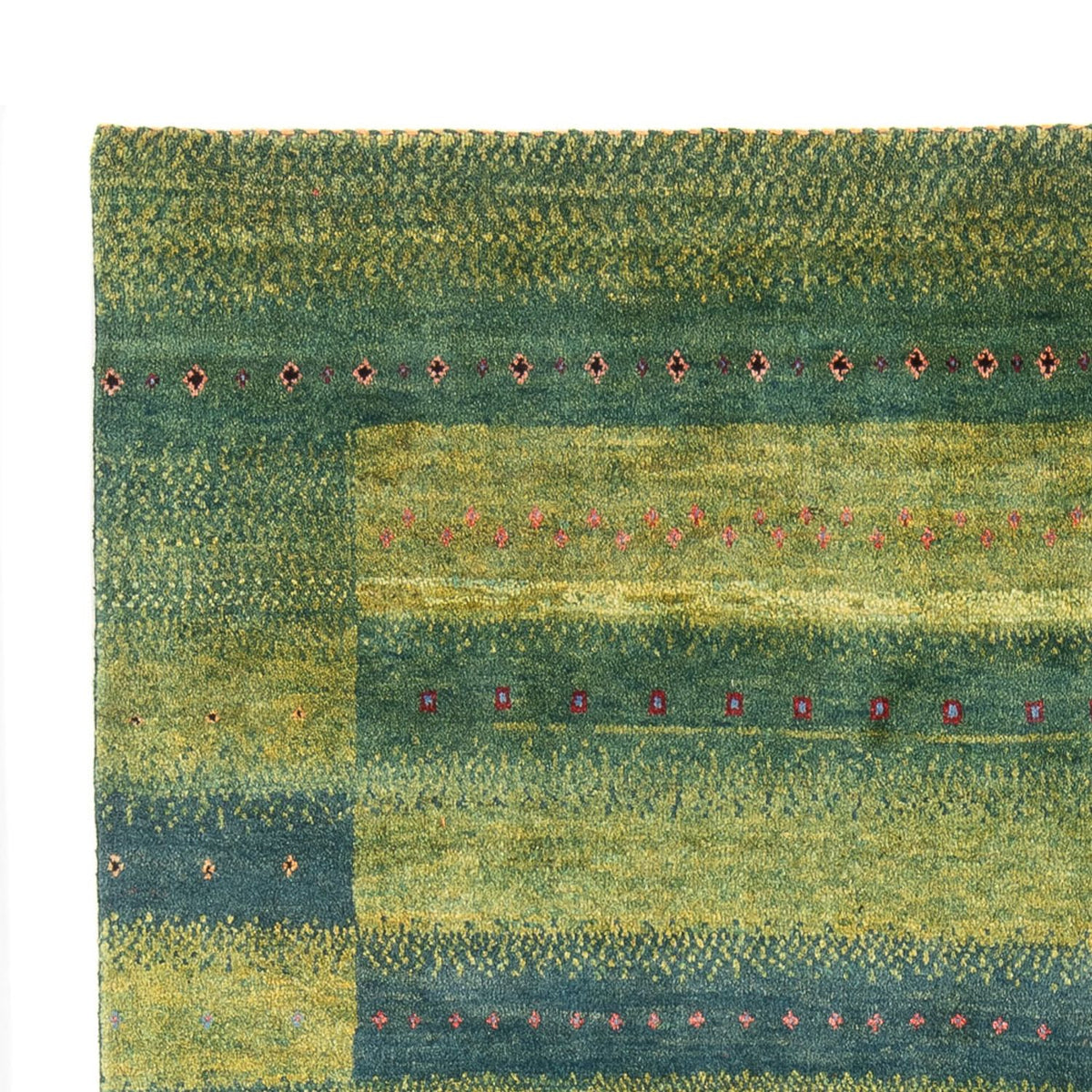Tappeto Gabbeh - Persero - 204 x 148 cm - verde scuro