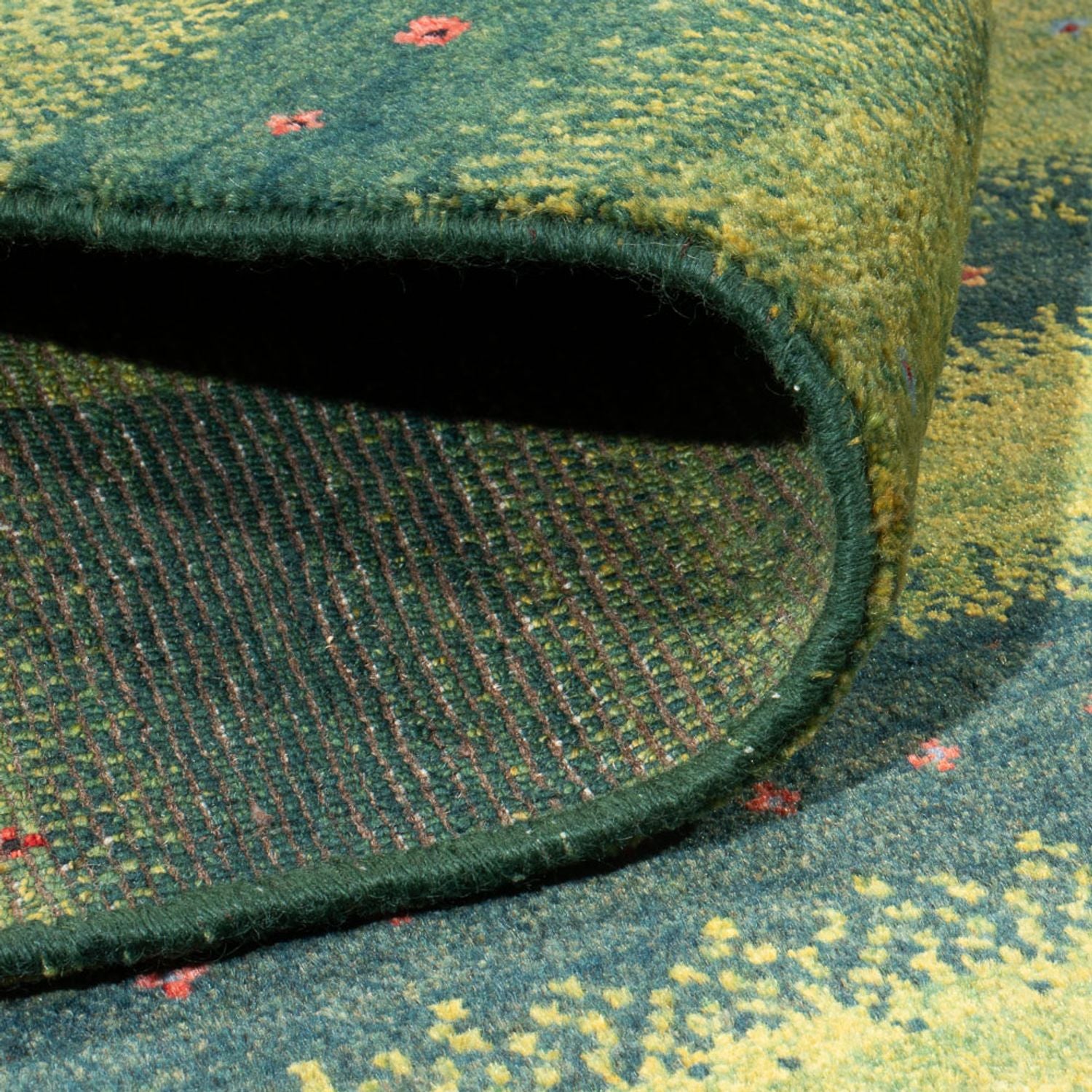 Tappeto Gabbeh - Persero - 204 x 148 cm - verde scuro