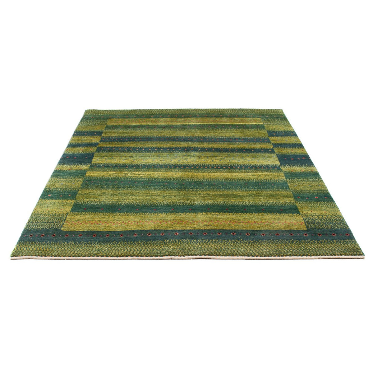 Tappeto Gabbeh - Persero - 204 x 148 cm - verde scuro