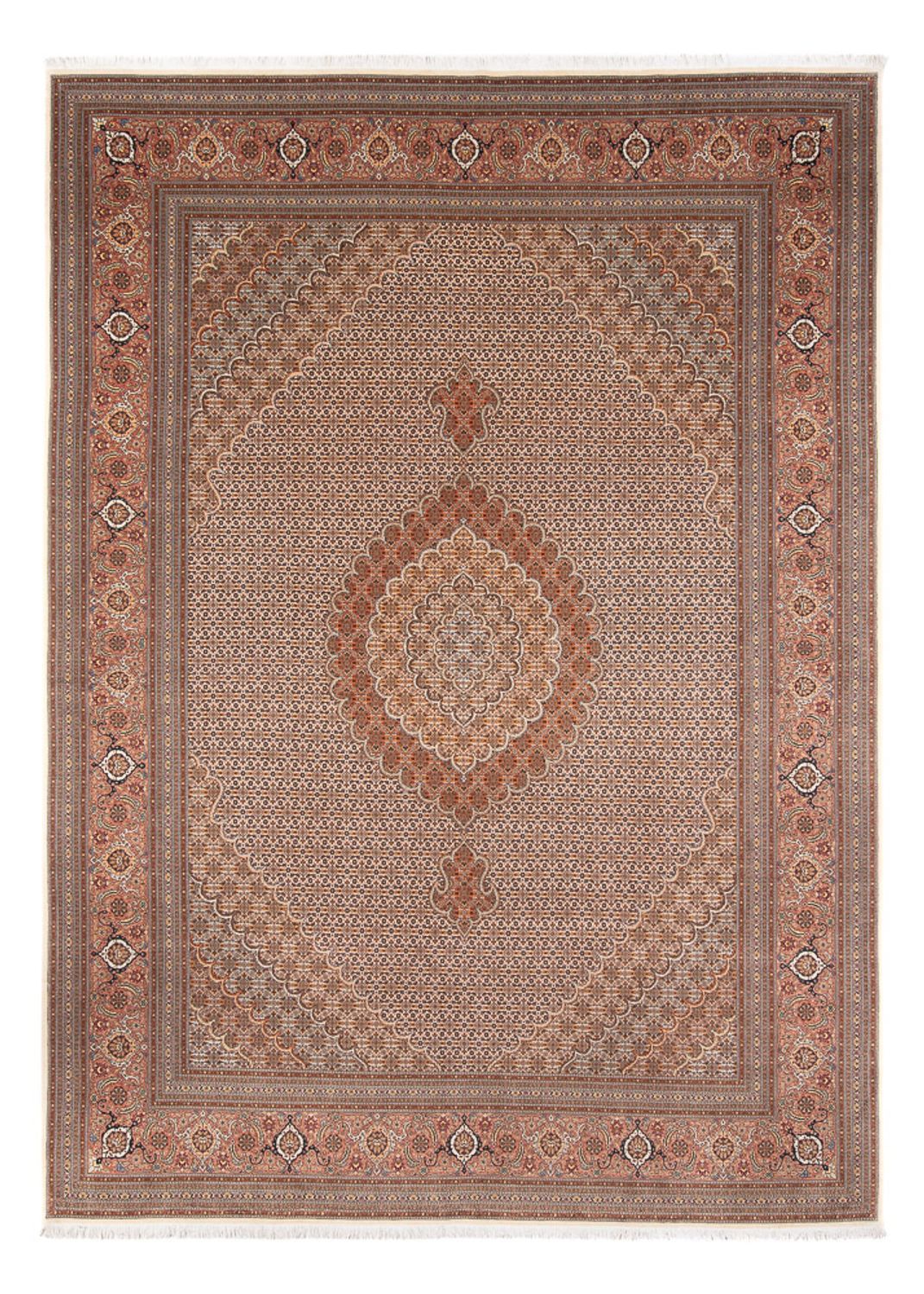 Tappeto Persero - Tabriz - 349 x 254 cm - marrone chiaro