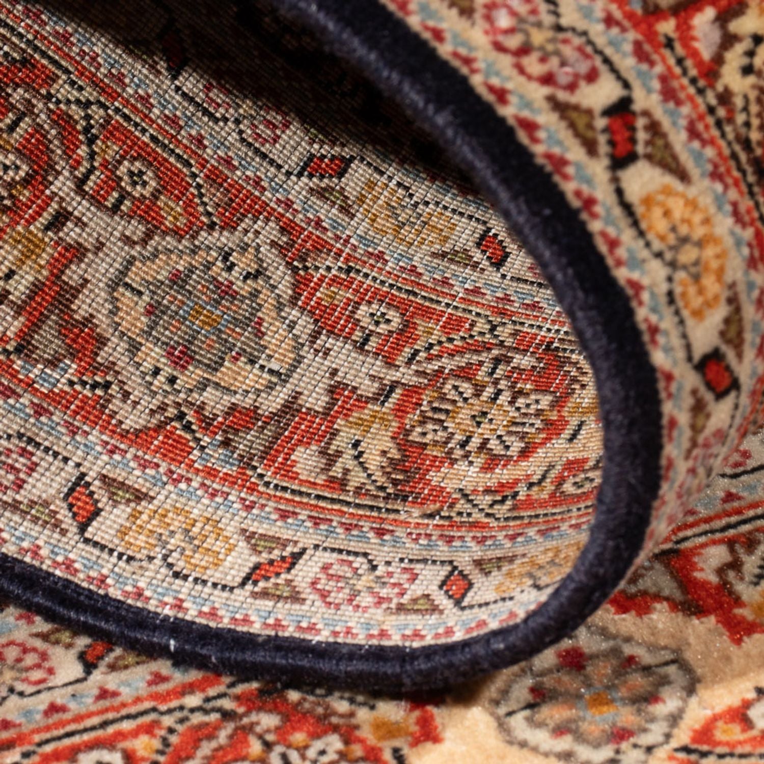 Tappeto Persero - Tabriz - Reale - 120 x 80 cm - blu scuro