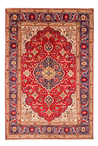 Tappeto Persero - Tabriz - 296 x 197 cm - rosso