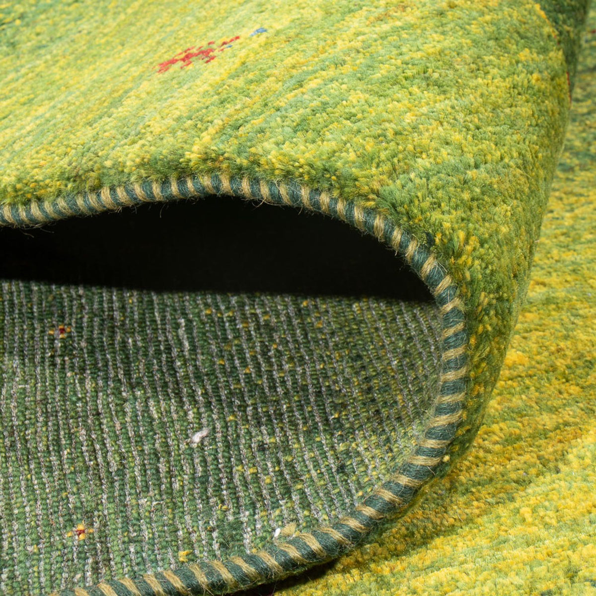Tappeto Gabbeh - Loribaft Persero - 243 x 166 cm - verde scuro
