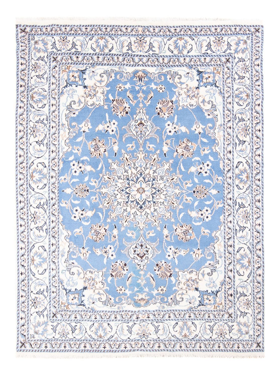 Tappeto Persero - Nain - Reale - 202 x 150 cm - blu chiaro