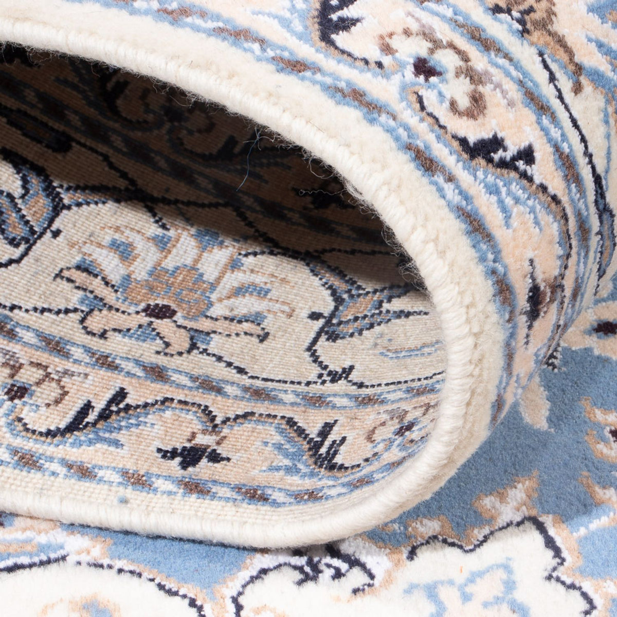 Tappeto Persero - Nain - Reale - 202 x 150 cm - blu chiaro