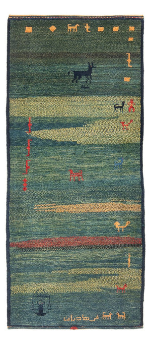 Tappeto corsia Tappeto Gabbeh - Persero - 195 x 87 cm - multicolore