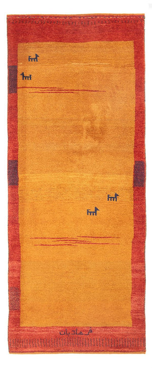 Tappeto corsia Tappeto Gabbeh - Persero - 216 x 82 cm - multicolore