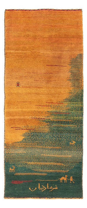 Tappeto corsia Tappeto Gabbeh - Persero - 186 x 71 cm - multicolore