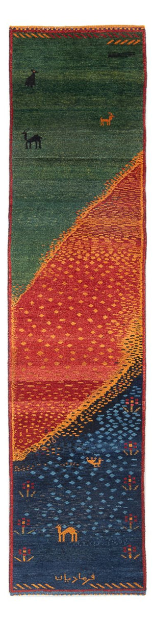 Tappeto corsia Tappeto Gabbeh - Persero - 285 x 68 cm - multicolore