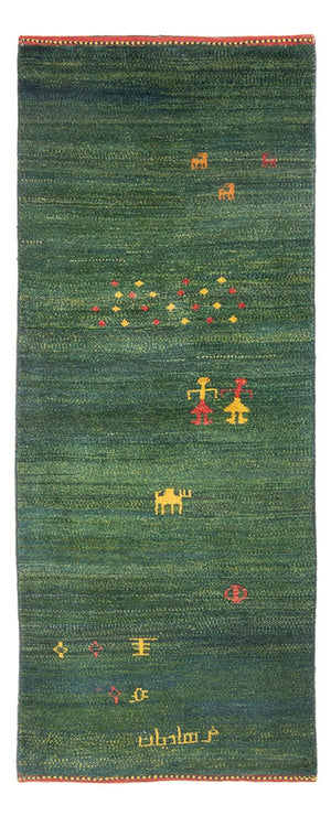 Tappeto corsia Tappeto Gabbeh - Persero - 202 x 78 cm - verde