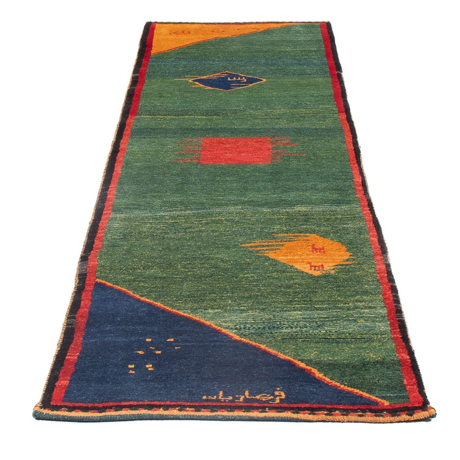 Tappeto corsia Tappeto Gabbeh - Persero - 265 x 72 cm - multicolore