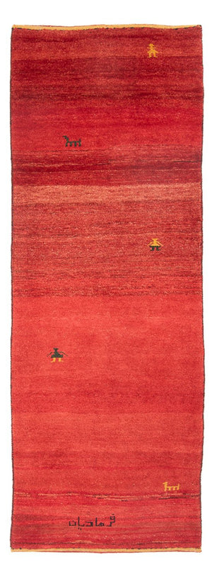 Tappeto corsia Tappeto Gabbeh - Persero - 227 x 85 cm - rosso