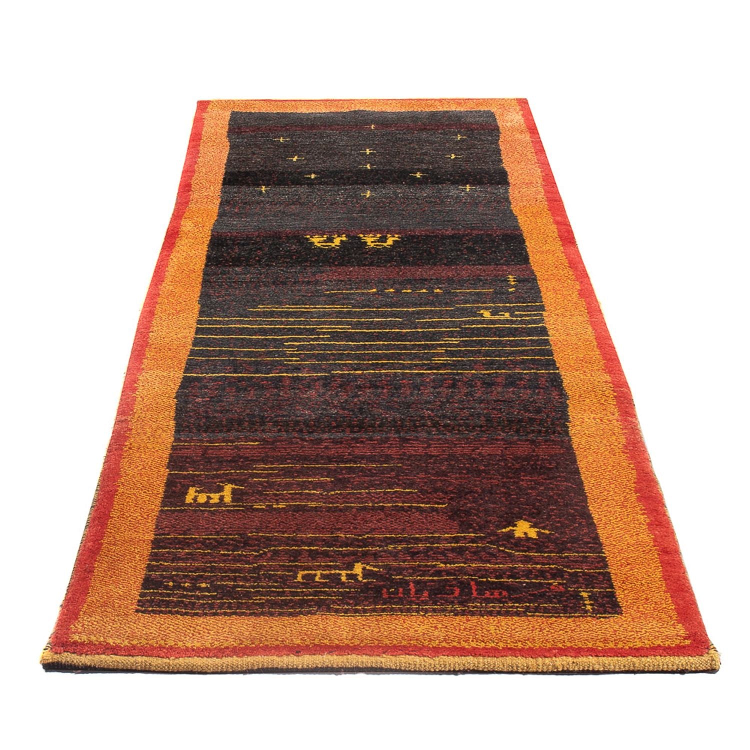 Tappeto corsia Tappeto Gabbeh - Persero - 260 x 86 cm - multicolore
