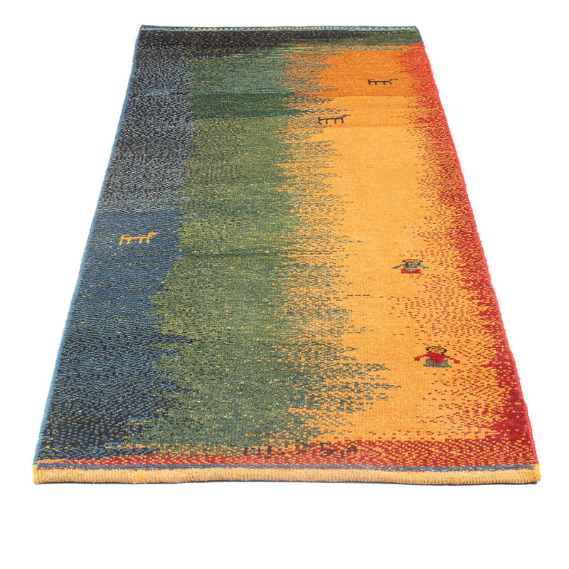 Tappeto corsia Tappeto Gabbeh - Persero - 202 x 68 cm - multicolore