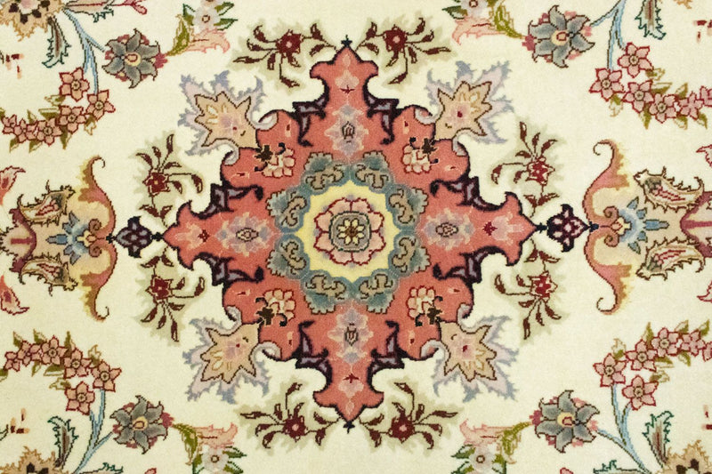 Tappeto corsia Tappeto Persero - Tabriz - Reale - 199 x 85 cm - beige