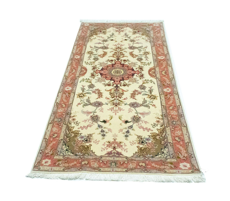 Tappeto corsia Tappeto Persero - Tabriz - Reale - 199 x 85 cm - beige