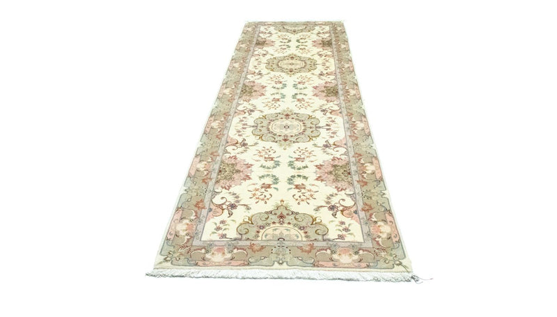 Tappeto corsia Tappeto Persero - Tabriz - 337 x 90 cm - beige