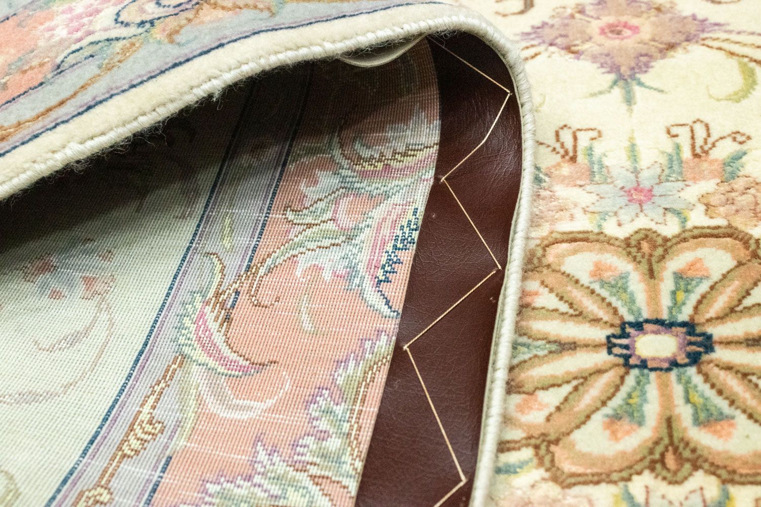 Tappeto corsia Tappeto Persero - Tabriz - 294 x 83 cm - beige