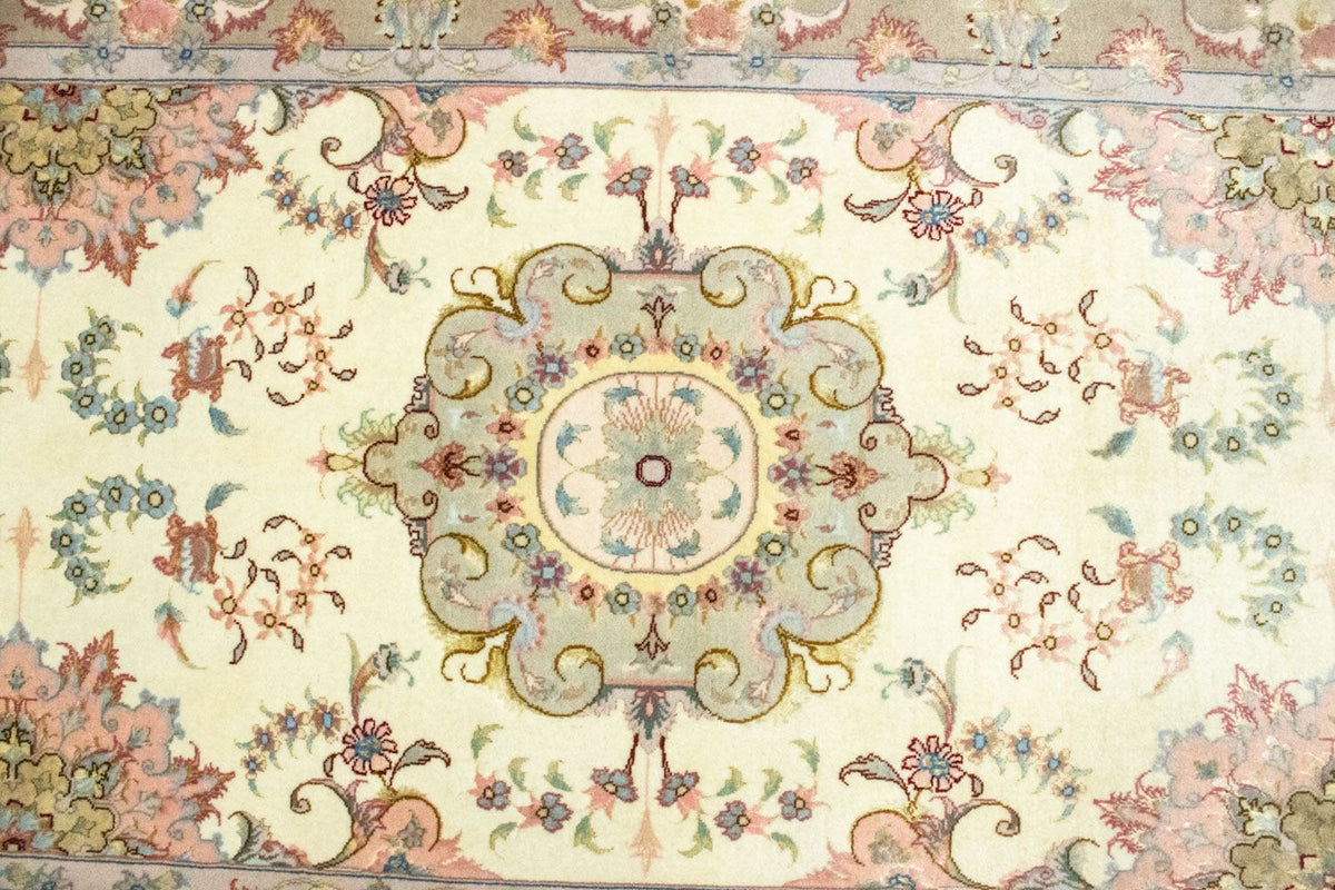 Tappeto corsia Tappeto Persero - Tabriz - 337 x 90 cm - beige