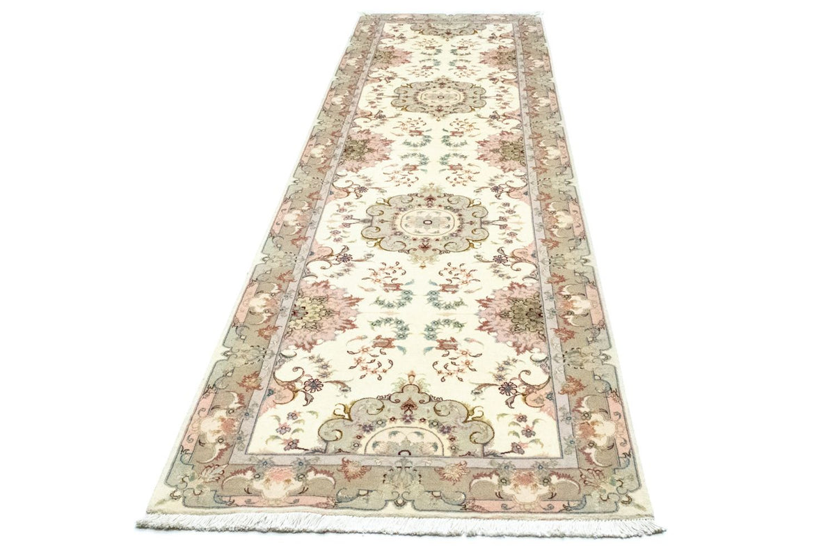 Tappeto corsia Tappeto Persero - Tabriz - 337 x 90 cm - beige