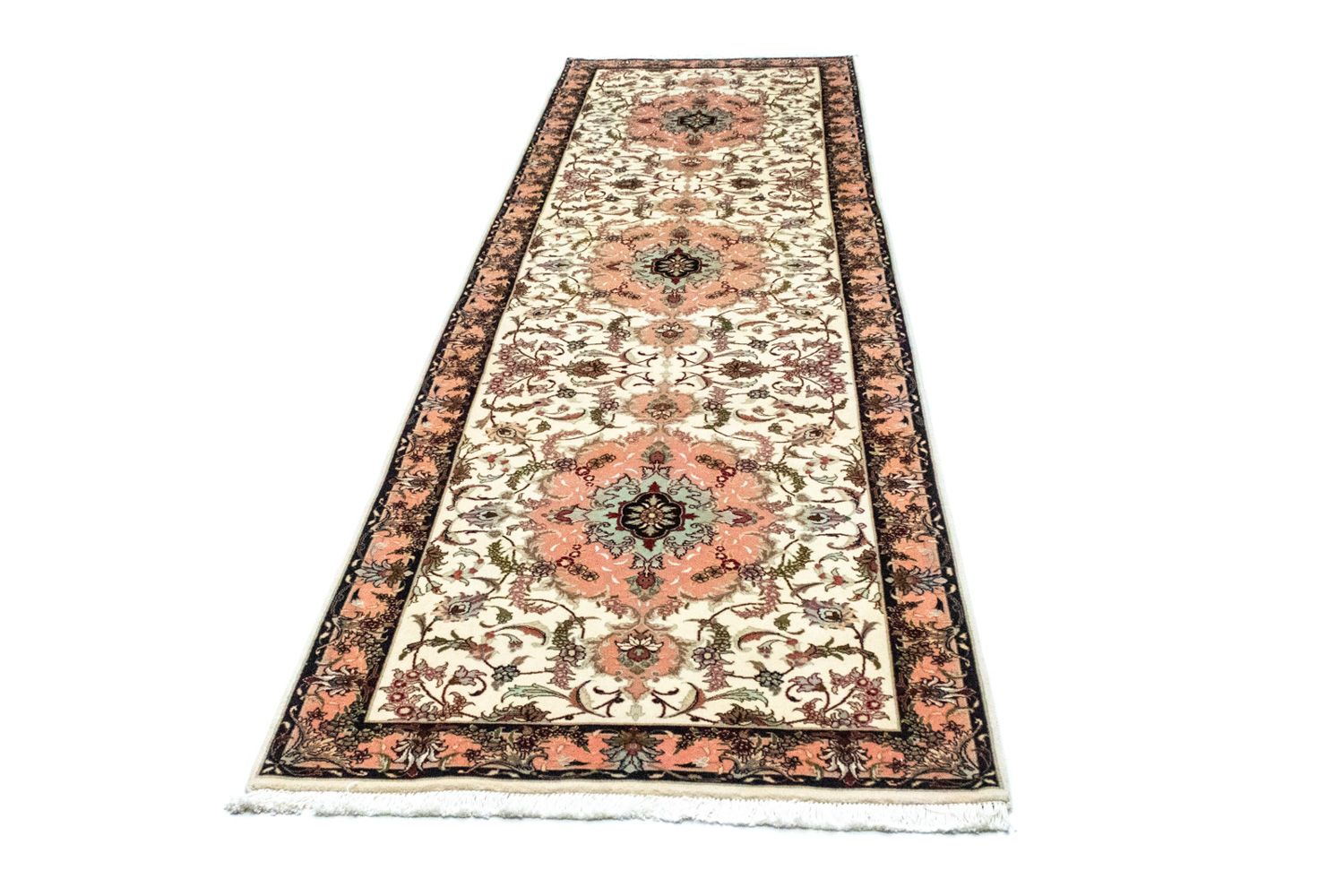 Tappeto corsia Tappeto Persero - Tabriz - 322 x 87 cm - beige