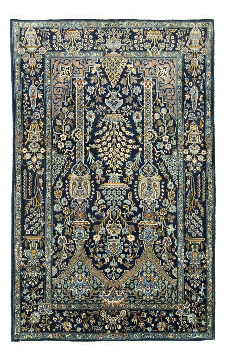Tappeto Persero - Tabriz - 222 x 140 cm - blu